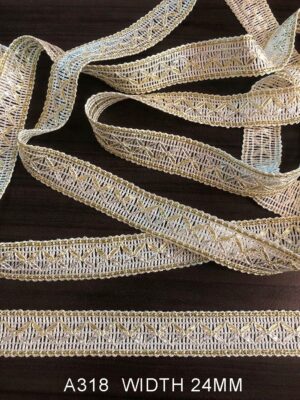 GOLD LUREX SILK LACE