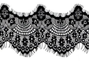 Superfine black Chantilly eyelash lace – 3-meter roll for couture and bridal elegance