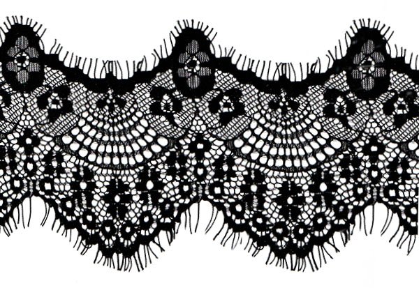 Superfine black Chantilly eyelash lace – 3-meter roll for couture and bridal elegance