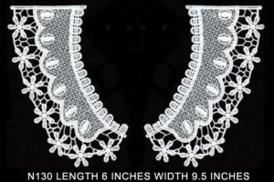 Pair of sculpted white neck patches in milk silk poly – N130