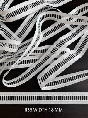 White Raschel Nylon Ladder Lace Trim 18 MM
