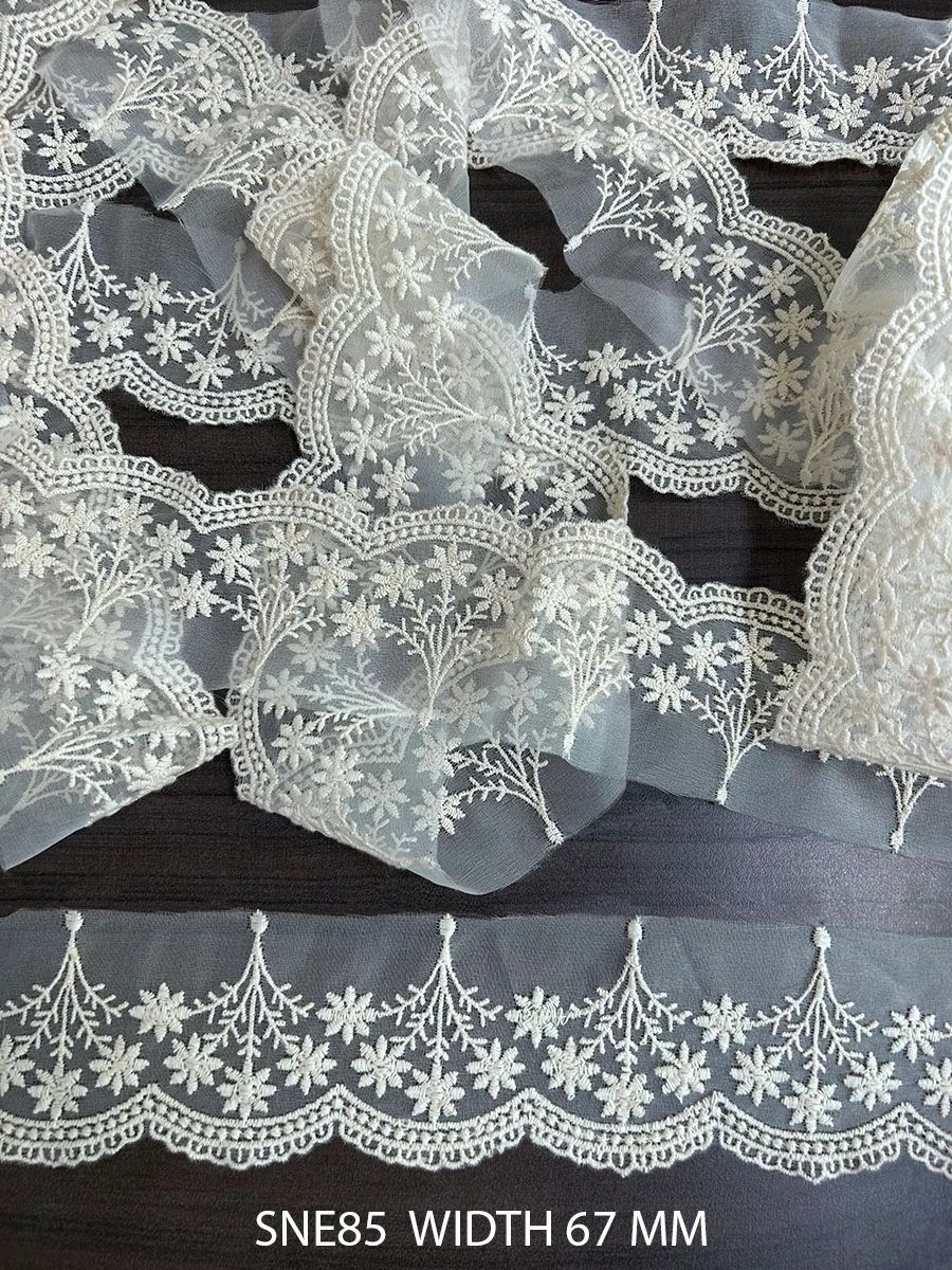 : Ethereal SNE85 Organa Cotton Mesh Net Lace in breathable organic weave