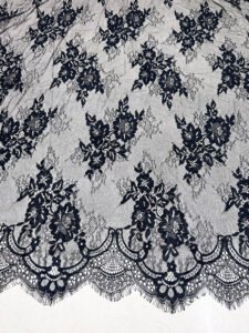 BLACK CHANTILLY FABRIC