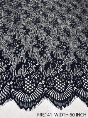 CHANTILLY EYELASH BLACK FABRIC