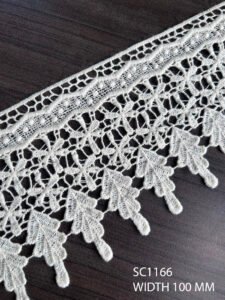 SC1166 – Chemical Laces – COTTON READY FOR DYE WIDTH 100 MM PRICE PER METER DYEABLE EXPORT QUALITY