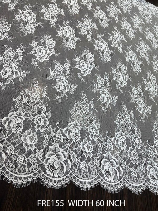FRENCH CLASSY EYELASH FABRIC WHITE