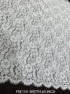 WHITE SUPER EYELASH LACE FABRIC