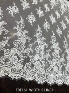FRENCH LACE FABRIC WHITE