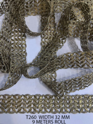 GOLDEN LUREX RIBBON LACE