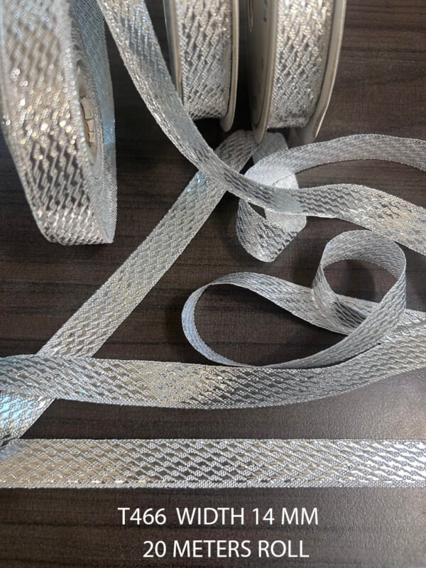 SILVER LUREX RIBBON LACE