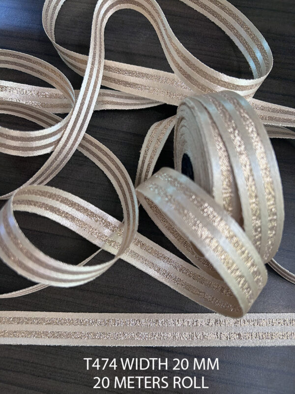 ROSE GOLD LUREX RIBBON LACE