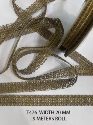 GOLD LUREX FANCY RIBBON LACE