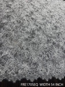 CHANTILLY LACE FABRIC WITH SEQUENCE