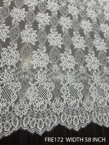 CHANTILLY WHITE LACE FABRIC