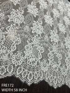 CHANTILLY WHITE LACE FABRIC