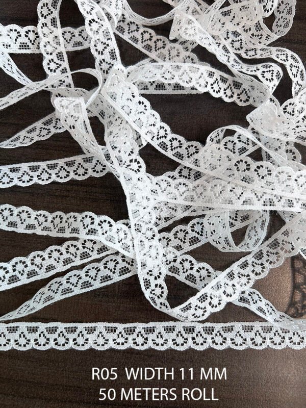 WHITE DYEABLE NYLON LACE
