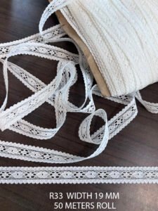 RASCHEL WHITE DYEABLE LACE