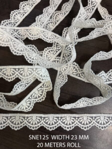 WHITE ORGANZA NET LACE