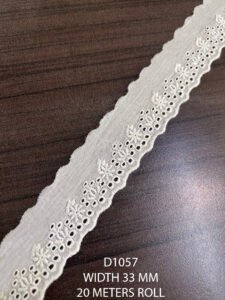 COTTON WHITE FABRIC LACE
