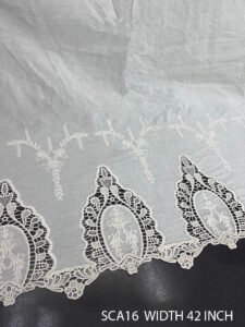 APPLIQUE PLAZO DYEABLE FABRIC