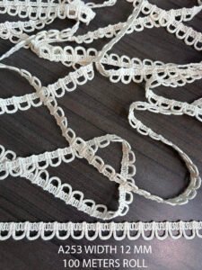 A253 Cotton U Shape Lace – Cotton Embroidery Trim