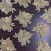 LUREX GOLD 3D FLOWER LACE PATCH