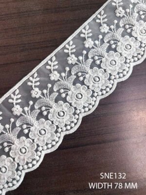 ORGANZA NET BASE WHITE LACE