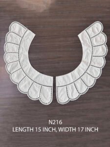 White Lace Neck Pair Patch N216 for Dresses and Kurtis
