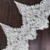 White Bridal GPO Chemical Lace Trim SC1224 – 12 inch wide floral designer lace