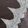 White Bridal GPO Chemical Lace SC1224 – 12 inch wide floral designer trim for bridal and couture garments