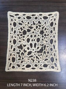 N238 cotton neck lace patch – intricate applique for ethnic blouses, bridal wear, and fashion DIY