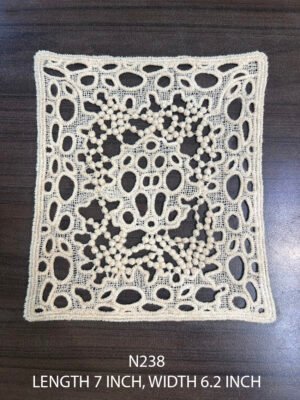 N238 cotton neck lace patch – intricate applique for ethnic blouses, bridal wear, and fashion DIY