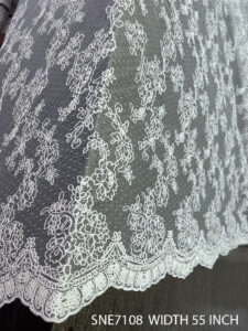 SNE7108 dyeable net base fine fabric – 55 inch width, elegant and classy