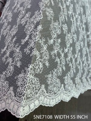 SNE7108 dyeable net base fine fabric – 55 inch width, elegant and classy