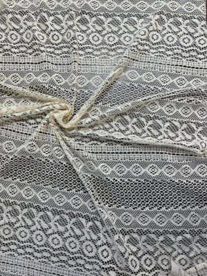 JF801 jacquard net lace fabric greige dyeable 40 inch wide