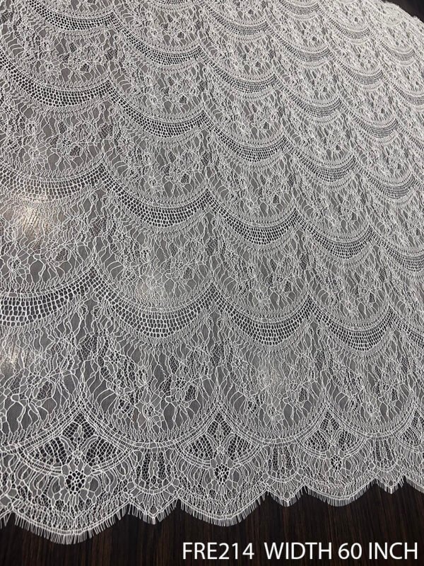 FRE214 Dual Eyelash Chantilly Lace – 60 Inch Wide, 3 Meter Cut