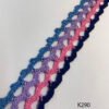 K290 multicolor cotton crochet lace 32mm wide – Color Option 4