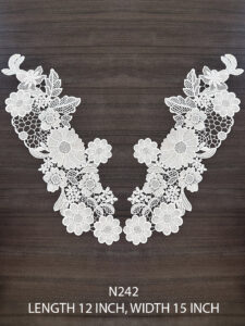 N242 Polyace neckline patch pairs – 12 inch long, flexible width