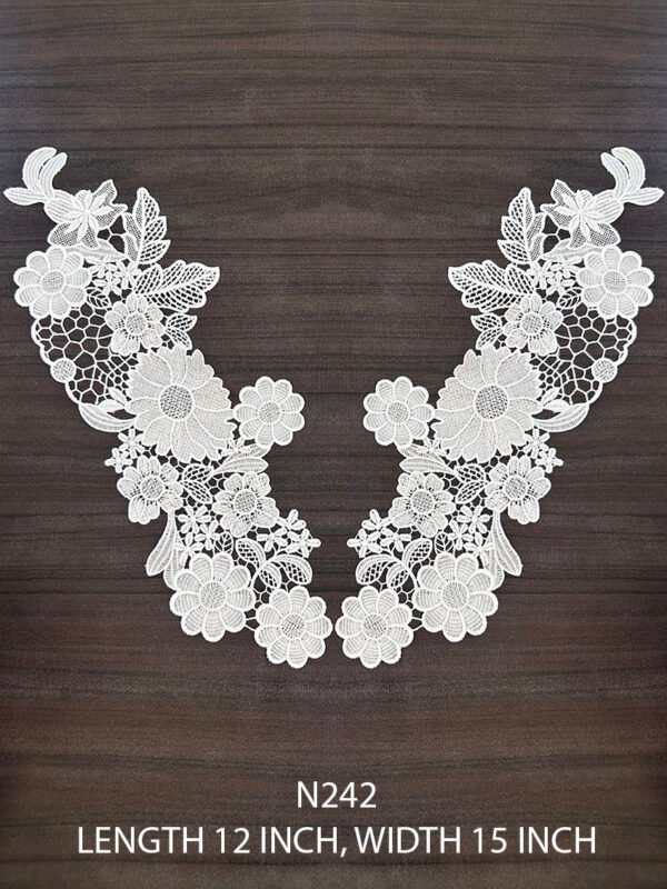 N242 Polyace neckline patch pairs – 12 inch long, flexible width