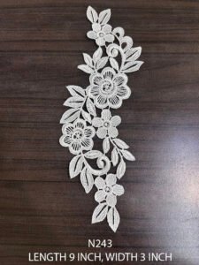 N243 poly bright lace neck patch – 9 inch by 3 inch