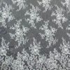 FRE234 White Chantilly Eyelash Lace Fabric, 60 inch width, scallop edges, dyeable, 3 meter price
