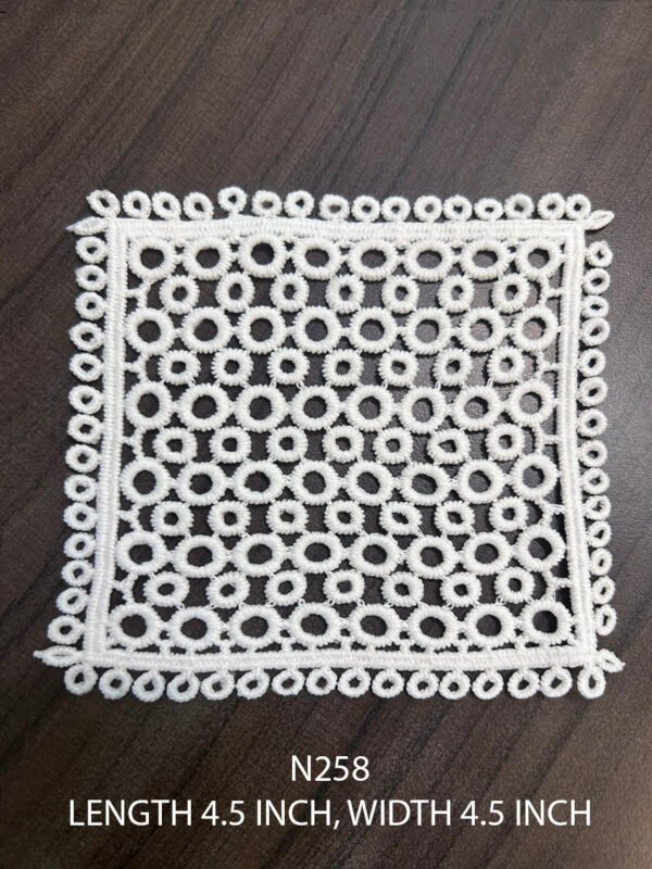 N258 Poly White GPO Neck Pocket Patch, 4.5 inch length and 4.5 inch width