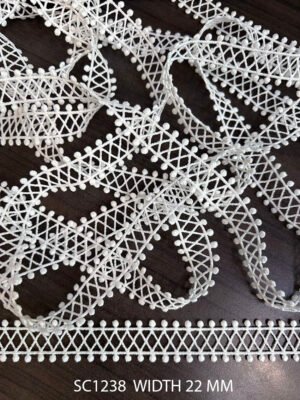SC1238 Polyester Fine GPO Chemical Lace 22mm width – price per meter
