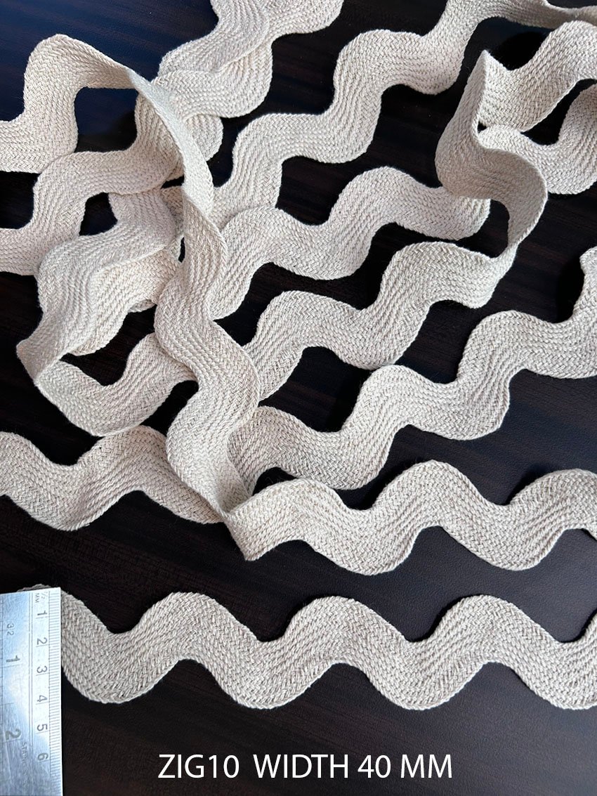 zig zag lace 40mm cotton griege zig zag pattern lace trim dyeable lace per meter