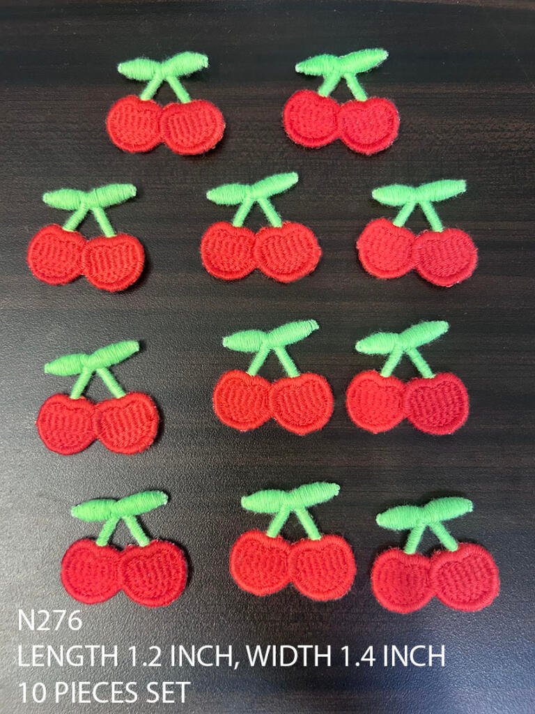 N276 Cherry Embroidered Patch Applique -...